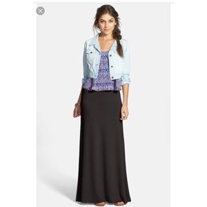 Lily White black maxi skirt